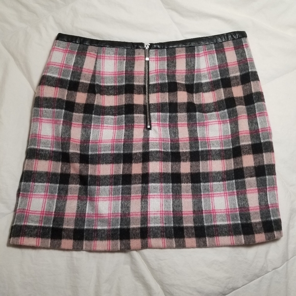 Oasis A-Line Pink Check Skirt - Picture 3 of 9